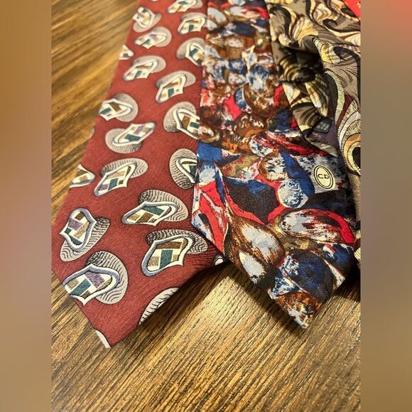 Vintage Tie Lot ~ Christian Dior / Burberry - Picture 5 of 8